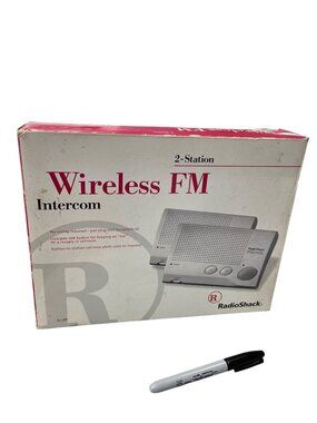 Radio Shack VTG 2 Station wireless FM no wiring just plug intercom SKU 10-832
